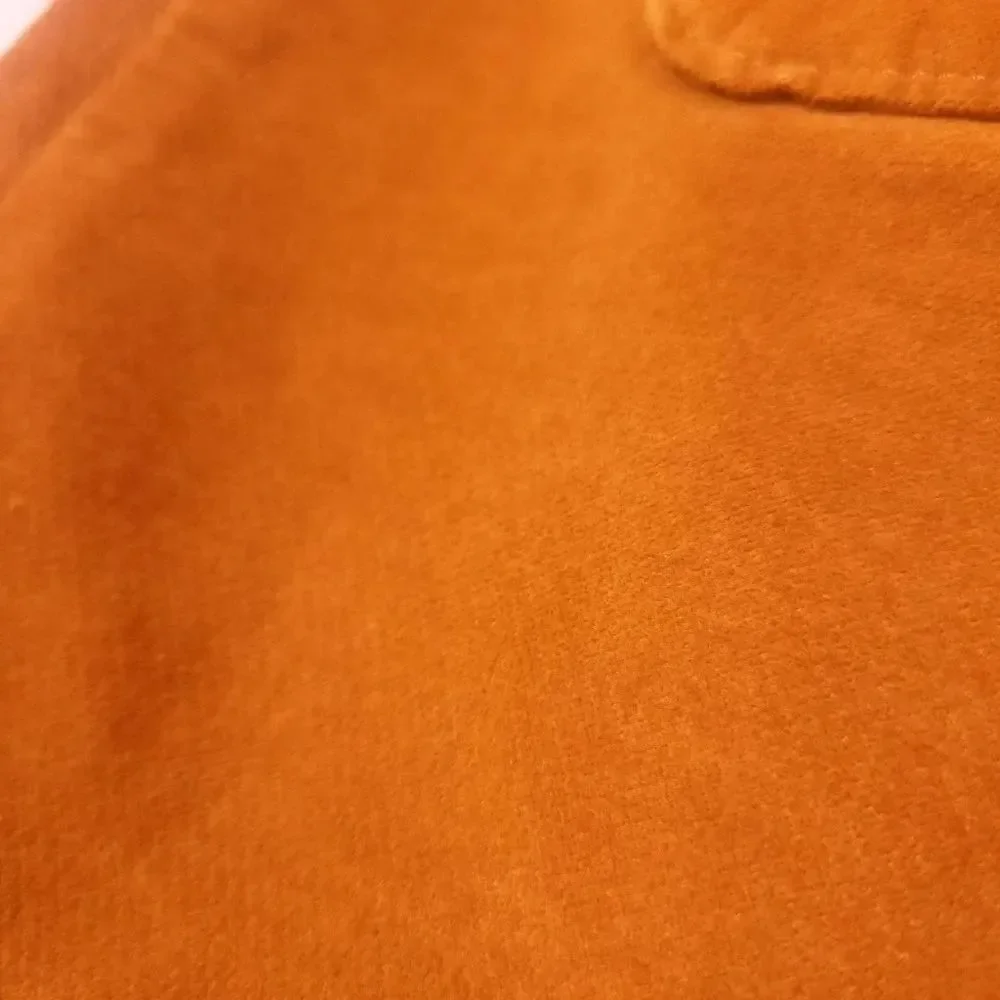 Urban Outfitters Button-Front Orange Soft Denim Skirt Size Small